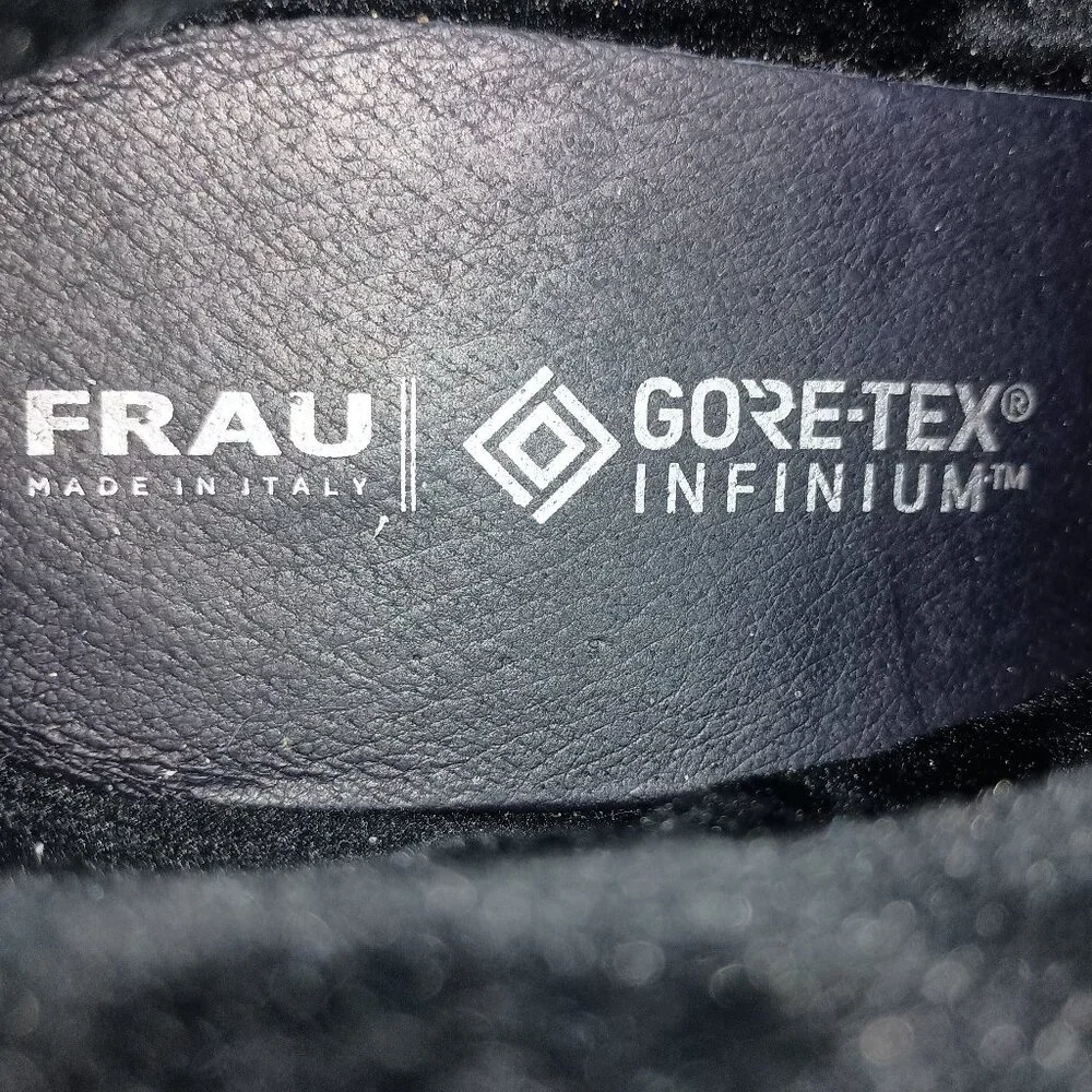 Frau Black Leather Knee High Boots Womens Size 8 - Picture 3 of 16